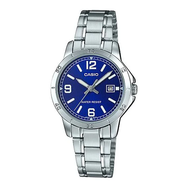 Casio Stainless Steel Band Black Dial Analog Watch for Women - LTP-V004D-2BUDF